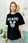 156335 Siyah Oversize Baskili Tshirt